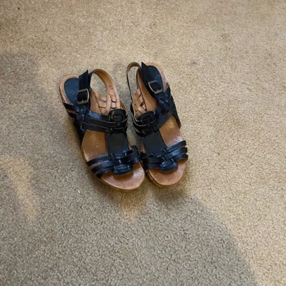 Ali by Kravings Black Wedge heels, size 10